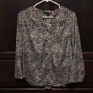 AQUA leopard print blouse